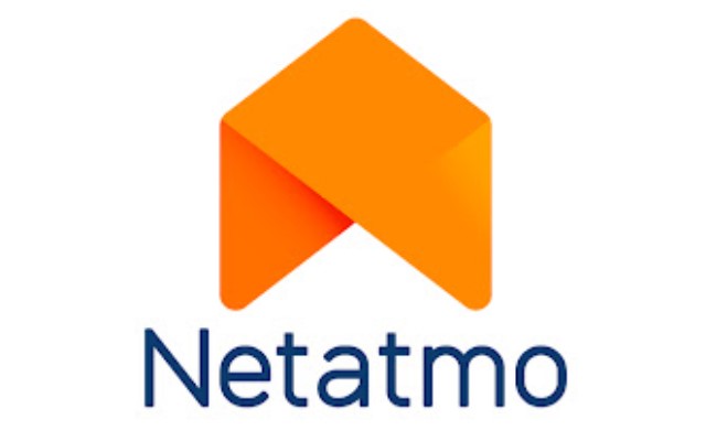 Логото на NETATMO, лидер в решенията за отопление и наблюдение.