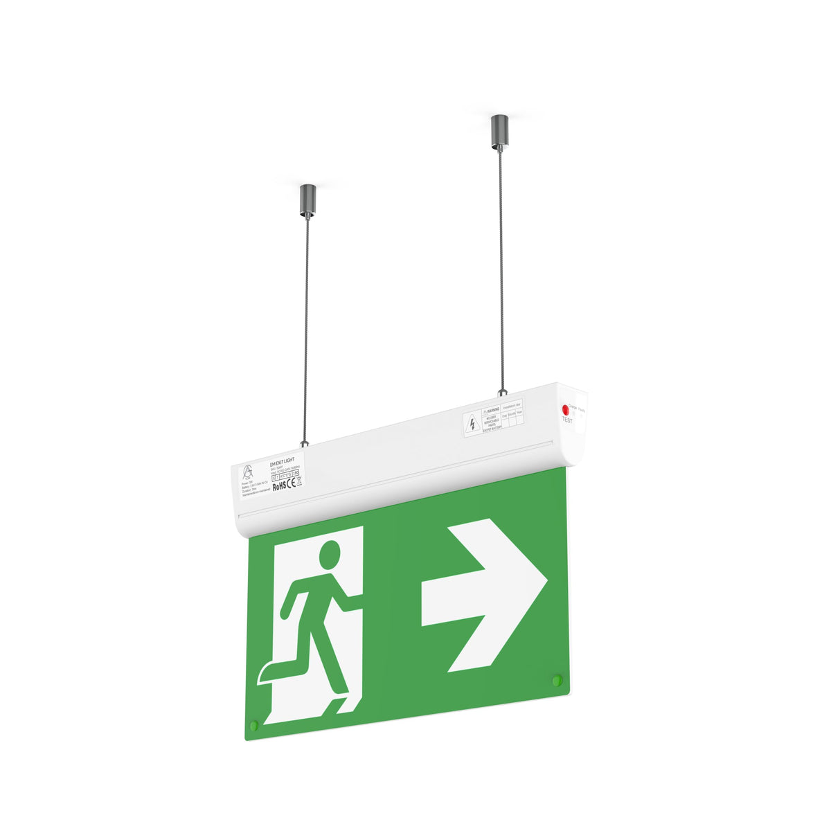 VGTECH LED Permanente Noodverlichting Noodlamp Exit Nooduitgang Vluchtwegverlichting Noodlicht Vluchtweg EXIT IP42 Draaibaar