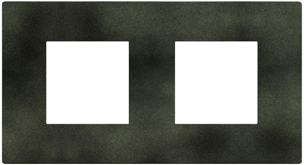 Рамка 2+2 мод. цвят Зелен меланж (Dark Green) Light Now Bticino, BTICINO, YA4802M2DG