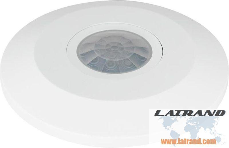 Датчик за движение PIR, за открит монтаж на таван, 360°, обхват D6m @ h=2.5m, IP20, Slim, бял, Commel - C311-105