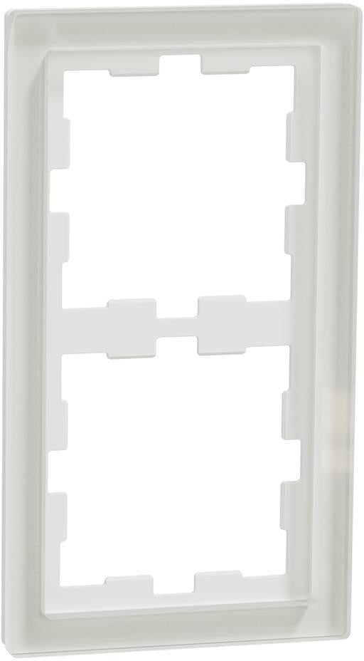 Рамка 2х цвят Кристално бял System Design Merten SE, SCHNEIDER ELECTRIC, MEG4020-6520
