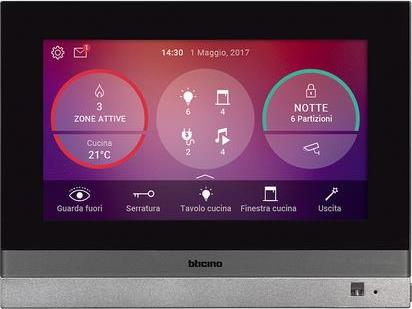 Дисплей HOMETOUCH 2 wire 7'' цвят Антрацит My Home Bticino, BTICINO, 3488