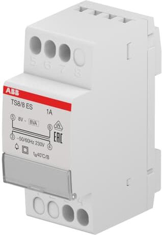Модулен звънчев трансформатор TS 8/8 ES 8V 1А 2 мод. ABB, 2CSM228595R0812