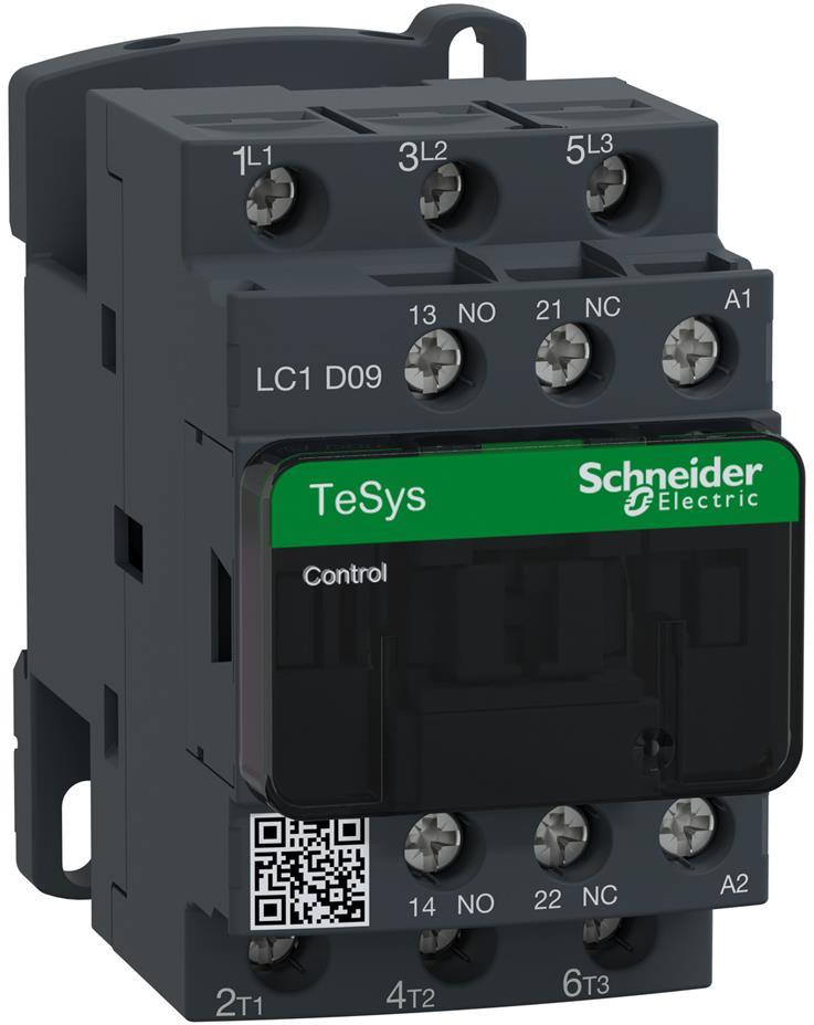 Контактор TeSys D 3P 4kW (9A AC-3) 1NO-1NC 380V 50/60Hz SE, SCHNEIDER ELECTRIC НИСКО НАПРЕЖЕНИЕ, LC1D09Q7
