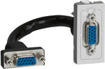 Розетка HD15-VGA с 15см. кабел 1 мод. цвят алуминий Моsaic Legrand, LEGRAND, 79377
