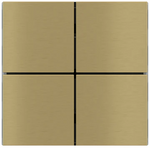 Лицев панел за 4 бутона 40x40 FF Metal Brass EKINEX, KNX, EK-TQQ-GBC