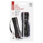 Фенерче LED 500lm 160м 6ч батерии 4× AAA алуминий IP44 EMOS, P3115