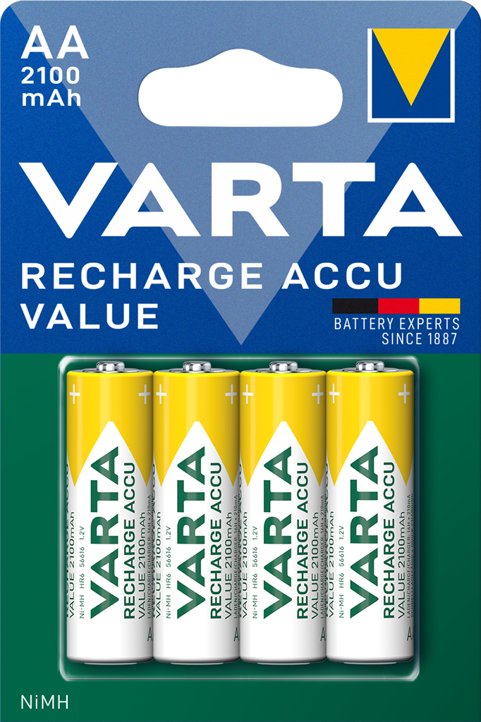 Батерия акумулаторна AA 1.2V Value Accu 2100 mAh (4 бр. блист.) Varta, VARTA, HR06-4