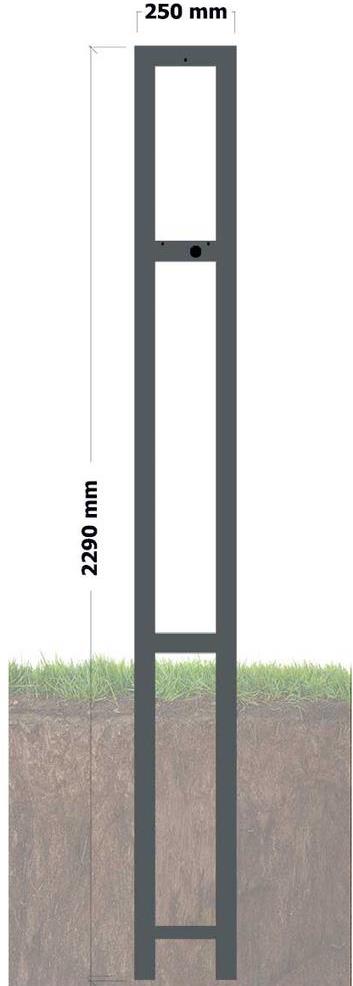 Метална стойка h=1.4m за монтаж на зарядна станция Homebox, Ecotap, Зарядни станции за електромобили, 775003