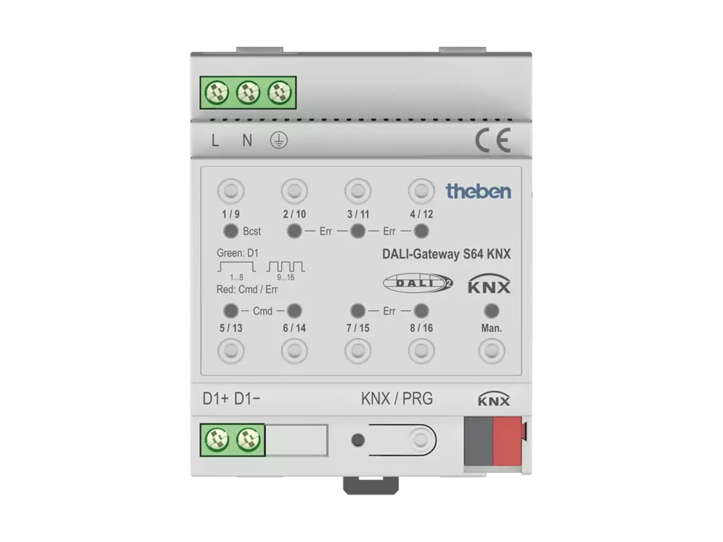 Актуатор DALI gateway S64 1х 64 баласта 4DIN KNX Theben, 4940301