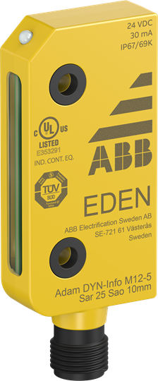 Проксимити датчик за безопасност Adam DYN-Info M12-5 Eden ABB, 2TLA020051R5100