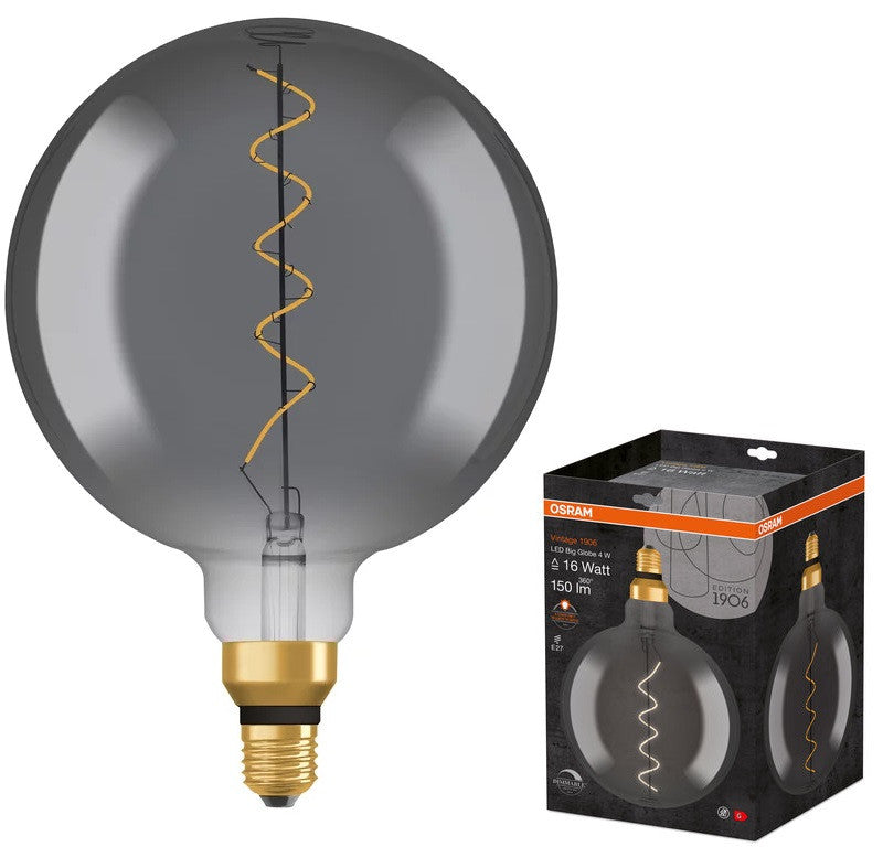 LED ЛАМПА VINTAGE 1906 LED DIM CL GLOBE200 SMOKE16 4W/818 E27 LEDVANCE