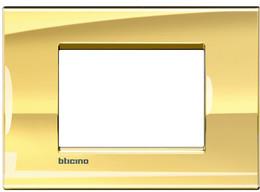 Рамка 3 мод. метална правоъгълна Ice gold LL Bticino /до изчерпване/, BTICINO, LNA4803OA
