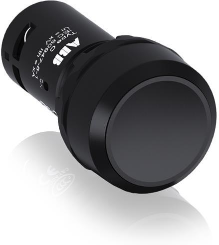 Бутон със задържане черен CP2-10B-10 1NO пластмасов ринг Ø22mm Compact ABB, 1SFA619101R1016