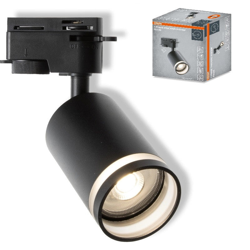 РЕЛСОВО LED ОСВЕТИТЕЛНО ТЯЛО 1PHASE TRACKING SPOT PULSE GU10 BLACK LEDVANCE