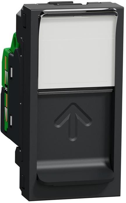 Розетка RJ45 UTP cat.6 S-One 1 мод. цвят Антрацит Unica SE, SCHNEIDER ELECTRIC, NU341454