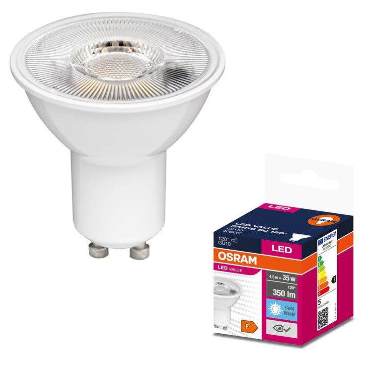 LED ЛАМПА VALUE PLAST PAR16 50  120° 5W/840 GU10 LEDVANCE
