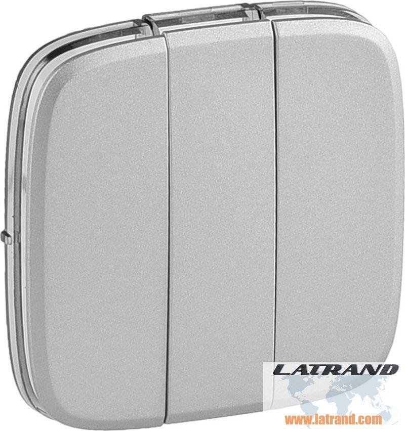 Лицев панел за троен ключ цвят Алуминий Valena Allure Legrand - 755037