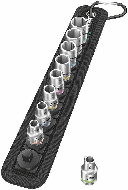 Комплект 9х вложки ¼" (5…13), Belt A 4 Zyklop Wera - W003883