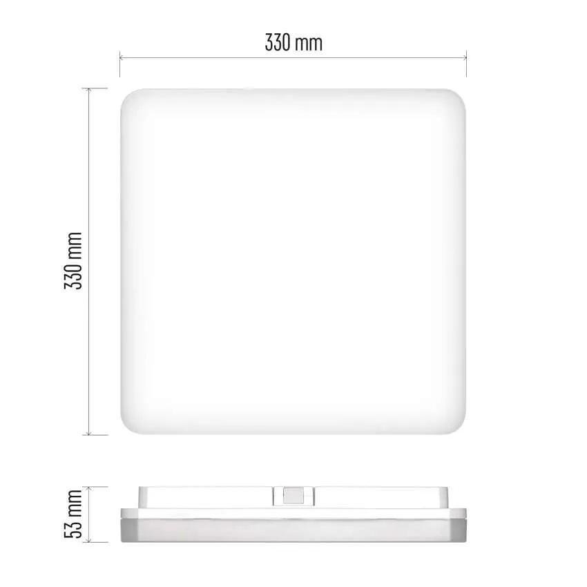 Плафон LED SQ330 24W 4000K 2400lm 120° 30000h IP54 TORI EMOS