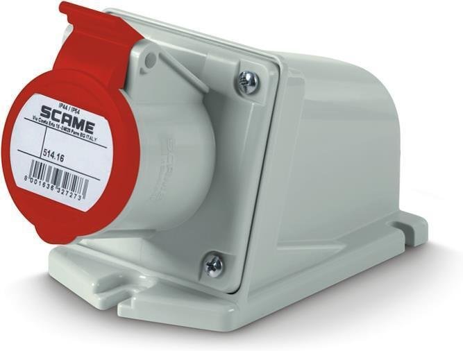 Промишлен контакт 3P+Е 16A IP44 серия XENIA Scame - 514.1656