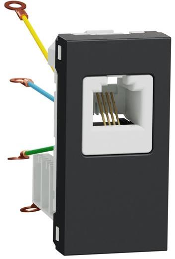 Розетка телефон RJ12 1 мод. цвят Антрацит Unica SE, SCHNEIDER ELECTRIC, NU349154