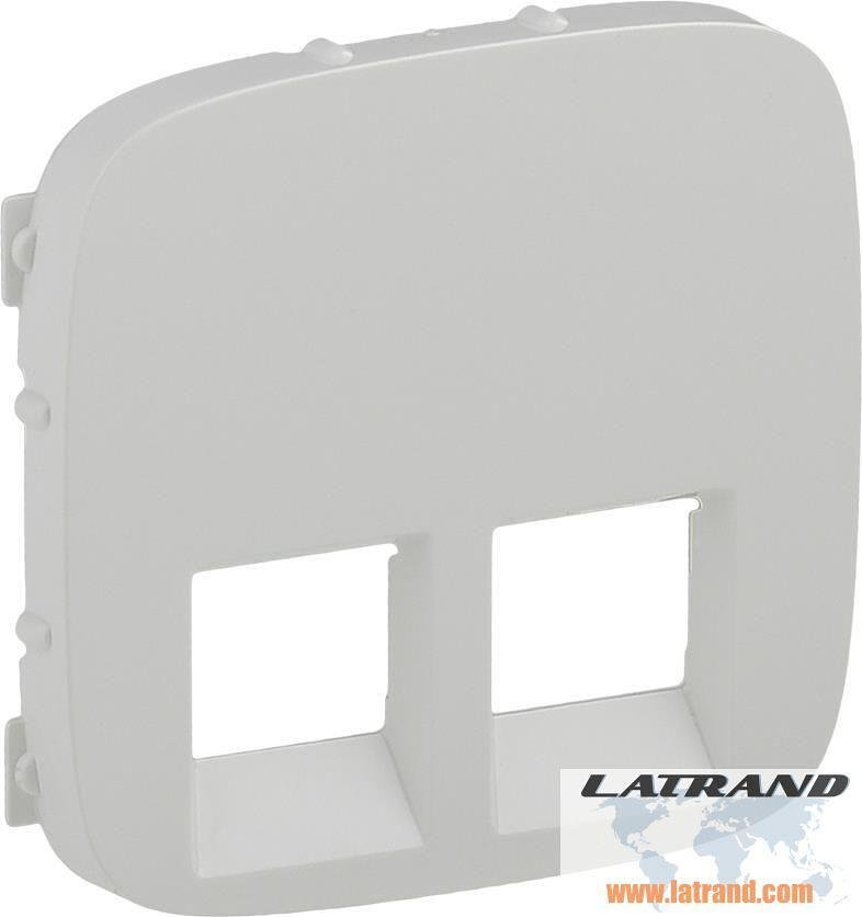 Лицев панел за двойна 2xRJ45/RJ11 розетка цвят Бял Valena Allure Legrand - 755425