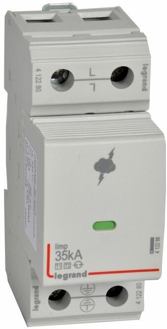 Катоден отводител тип 1+2 SPD 35kA 440V 1P с индикация Legrand, LEGRAND НИСКО НАПРЕЖЕНИЕ, 412280