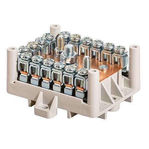 Разпределителна клема КР 250, 250A, 400V AC, 1х120mm²/16х25mm², 92х100х45 Atra /5101, АТРА