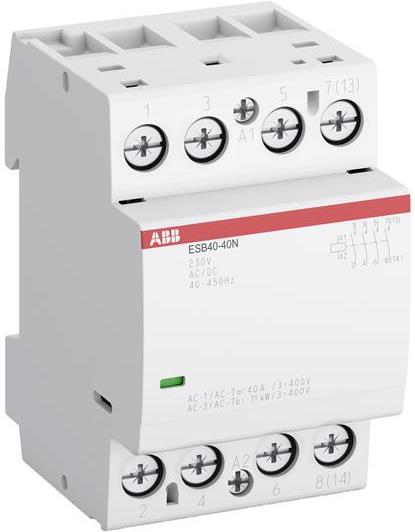 Модулен контактор ESB 40A 4NO 230ac/dc 3 мод. ABB, 1SAE341111R0640