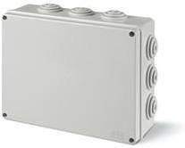 Кутия 240х190х90мм IP55, UV, кабелни мембрани 12х38мм, затваряне с винт, серия Scabox Scame-685.008