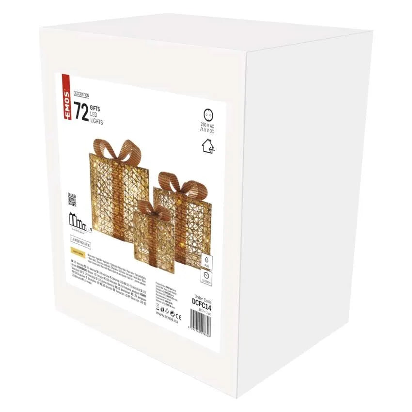 Декорация подарък 15х20х25см LED топла светлина 3 бр. IP20 FIGURES EMOS, DCFC14