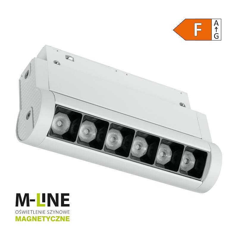 Линейна лампа с магнитен релейен елемент, регулируема M-LINE, бяла, 6 W, 480 lm, 4000 K, DPM, MTL-NRS-6W-W
