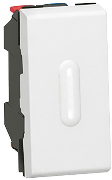 Бутон с индикация 1 мод. цвят бял Mosaic NEW Legrand, LEGRAND, 77033L