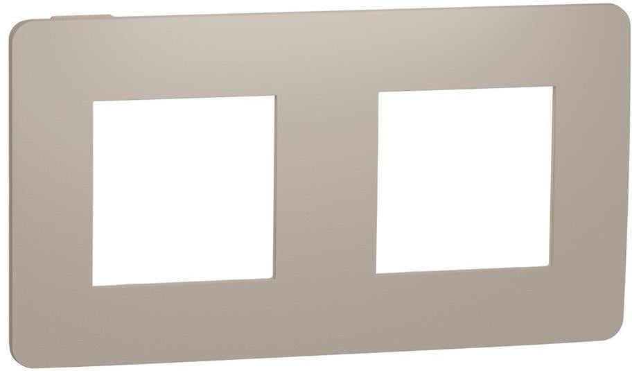 Лицева рамка 2х цвят Капучино / Крем Unica Studio Color SE /до изчерпване/, SCHNEIDER ELECTRIC, NU280427