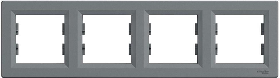Рамка 4х цвят Стомана Asfora SE, SCHNEIDER ELECTRIC, EPH5800462