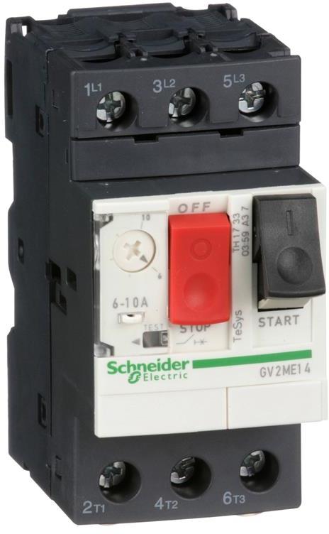 Моторна защита TeSys GV2ME 4kW TM 6...10A 100kA SE, SCHNEIDER ELECTRIC НИСКО НАПРЕЖЕНИЕ, GV2ME14