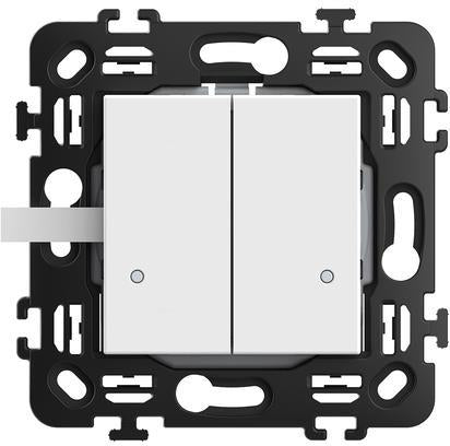 Сериен ключ Smart БЕЗжичен с 2 мод. носеща рамка цвят Бял Classia Bticino с Netatmo, NETATMO с LEGRAND & BTICINO, RW4003DCW