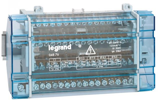 Разпределителен клемен блок 125А 4P 10 модула Legrand /до изчерпване/, LEGRAND НИСКО НАПРЕЖЕНИЕ, 4876