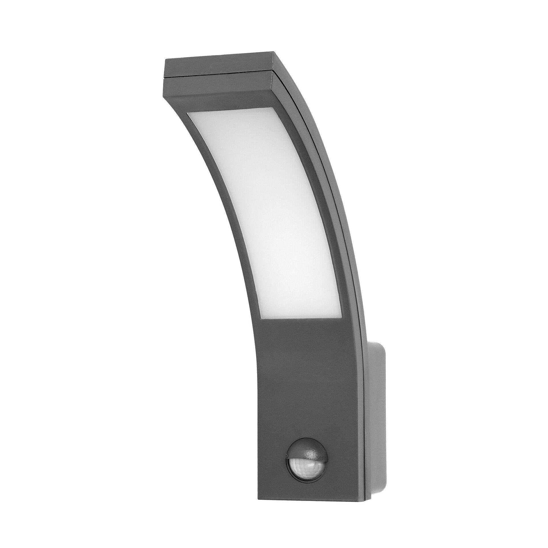 Градинско осветително тяло PIRYT LED 10W, със сензор за движение 140°, 800lm, IP54, 4000K, сиво, AD-OP-6109GLPMR4, ADVITI