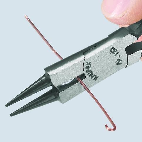 Клещи бижутерски, червена ръкохватка 130мм, Knipex - K1901130