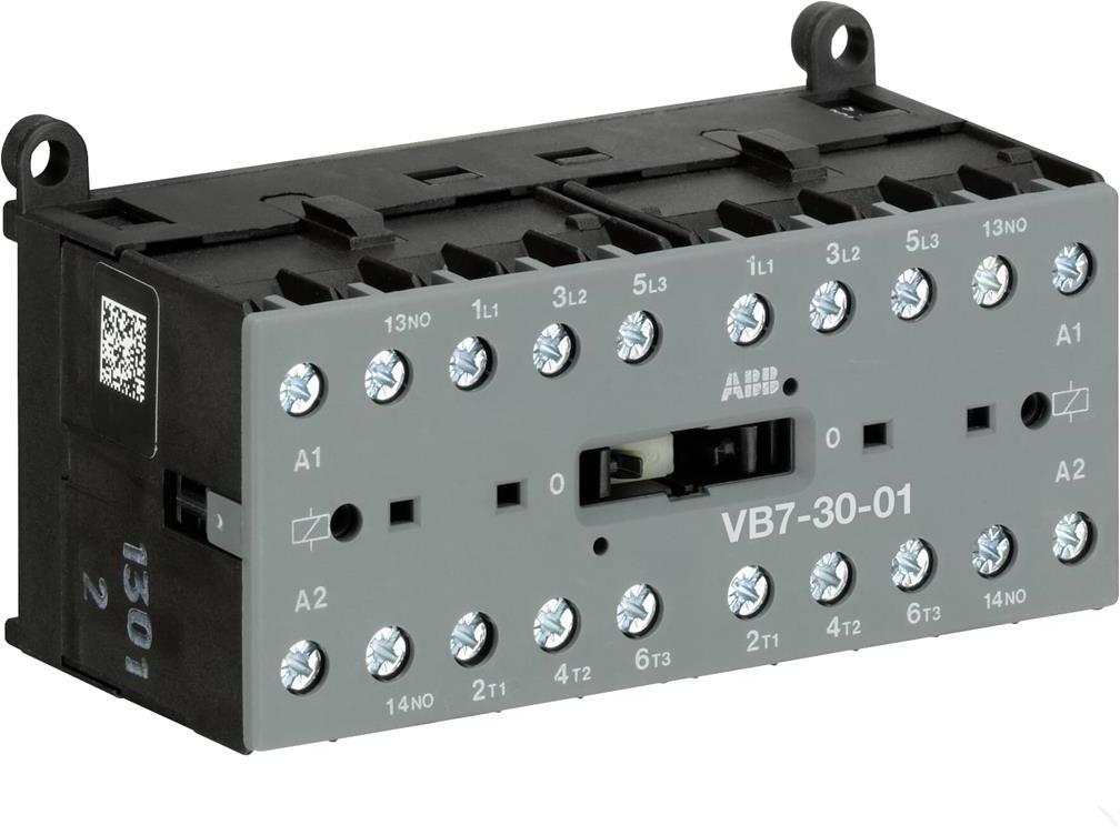 Контактор реверсивен VB7-30-01 3P 5.5kW 1NO 24V 50/60Hz ABB, GJL1311901R0101