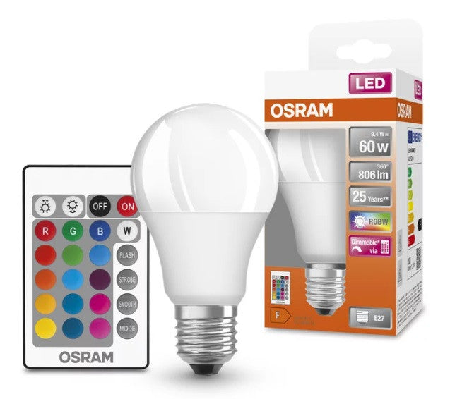 SMART ЛАМПА КУТИЯ CLA60 RGB REM 9W/827 230V FR E27 LEDVANCE