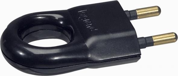 Щепсел черен 2P 10А 250V /30бр/ Legrand, LEGRAND, 50314