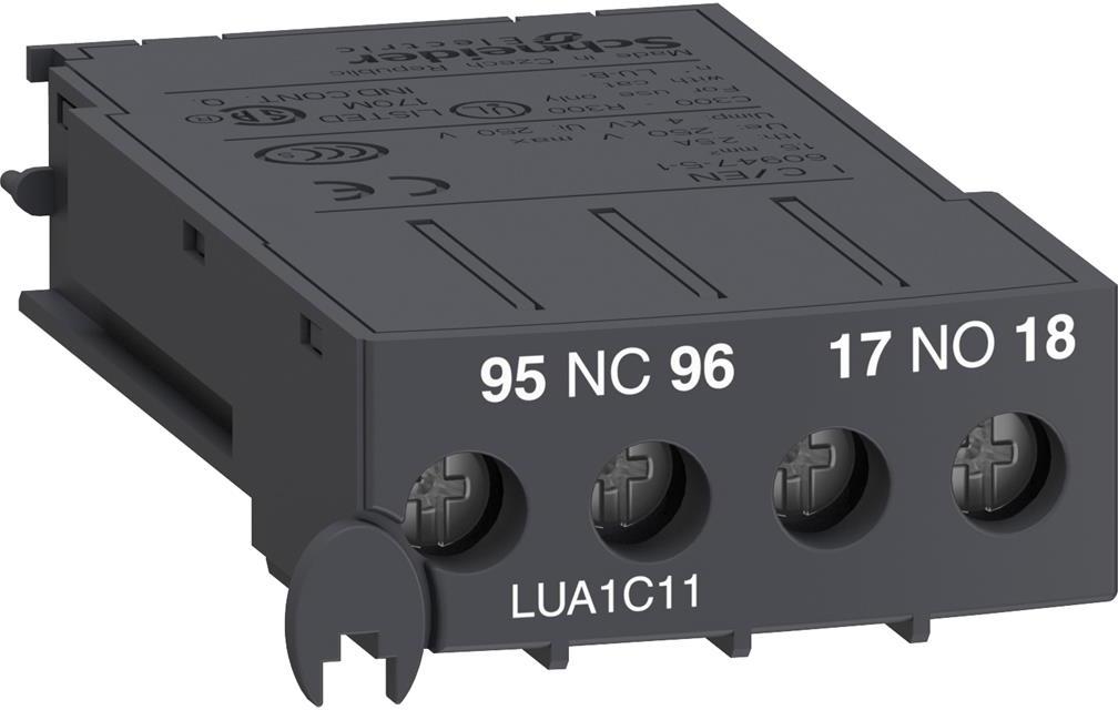 Помощен контакт 1NO-1NC за TeSys U SE, SCHNEIDER ELECTRIC НИСКО НАПРЕЖЕНИЕ, LUA1C11