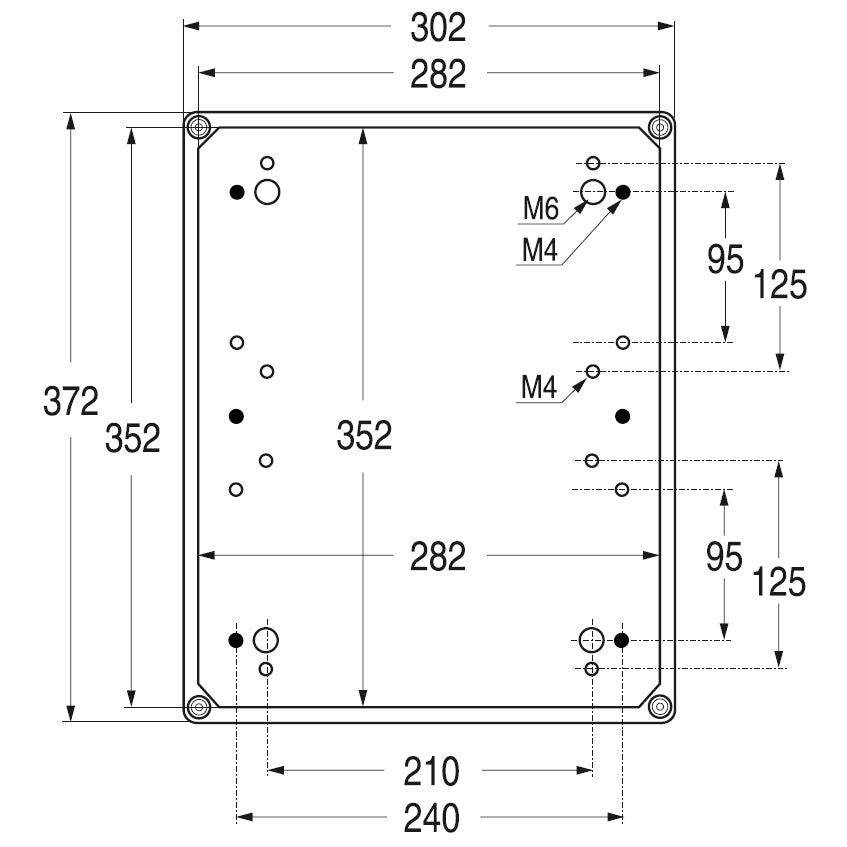 Полиестерна кутия 372x302x175мм IP67, UV, плътни стени, затваряне с винт, APO 71 ABB, 4TBO856051C0100