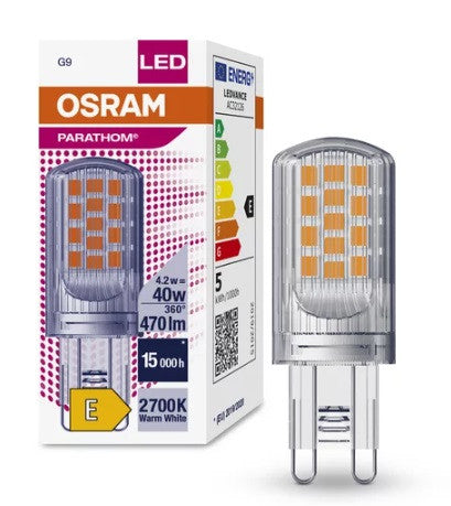 LED ЛАМПА PARATHOM  PIN  CL 40 non-dim  3,8W/827 G9 LEDVANCE
