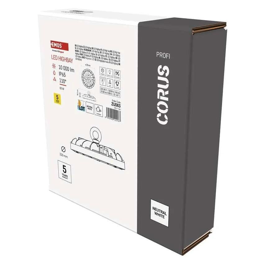Осветително тяло LED High Bay 83W 4000K 10000lm 110° 50000h IP65 CORUS EMOS
