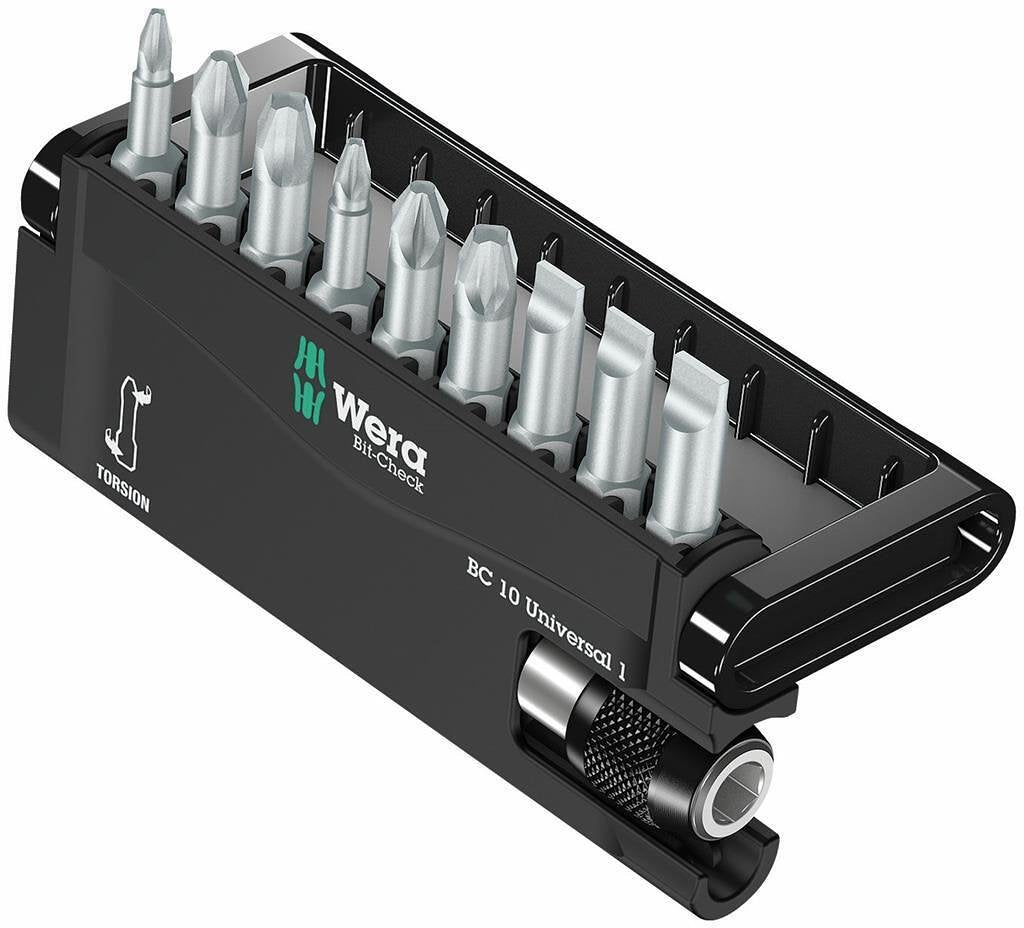 Комплект 9х бита и държач 895/4/1 K, Bit-Check 10 Universal Wera - W056161