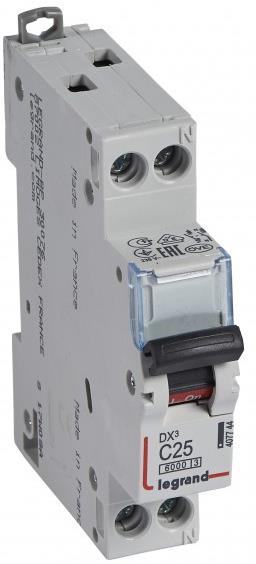 Автоматичен прекъсвач DX3 1P+N 25A крива С 6kA Legrand, LEGRAND НИСКО НАПРЕЖЕНИЕ, 407744